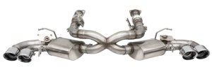 Chevrolet Corvette Performance Exhaust - Rear - CORSA Performance - 4 Valve NPP Cat-Back with Polished Pro-Series Tips - `20-`25